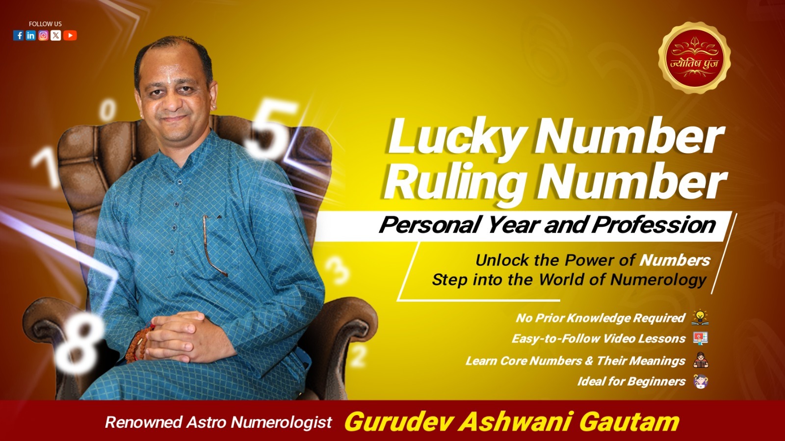 Lucky number, ruling number, Profession and  personal year
